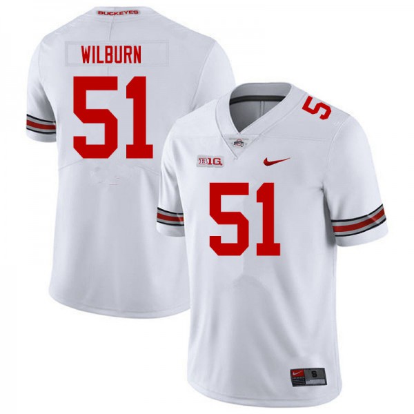 Ohio State Buckeyes #51 Trayvon Wilburn Men Stitch Jersey White